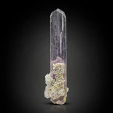 Pink Kunzite Crystal on Quartz & Albite